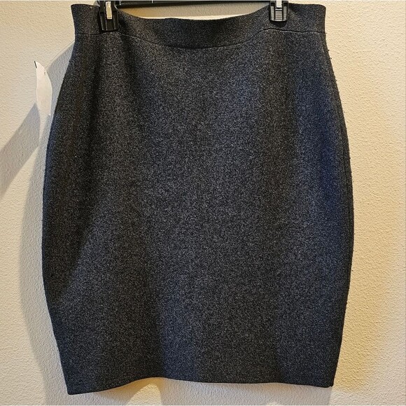 Eileen Fisher Knit Dark Gray Pencil Skirt Size L - Picture 2 of 3